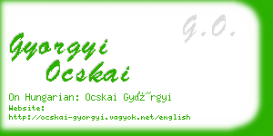 gyorgyi ocskai business card